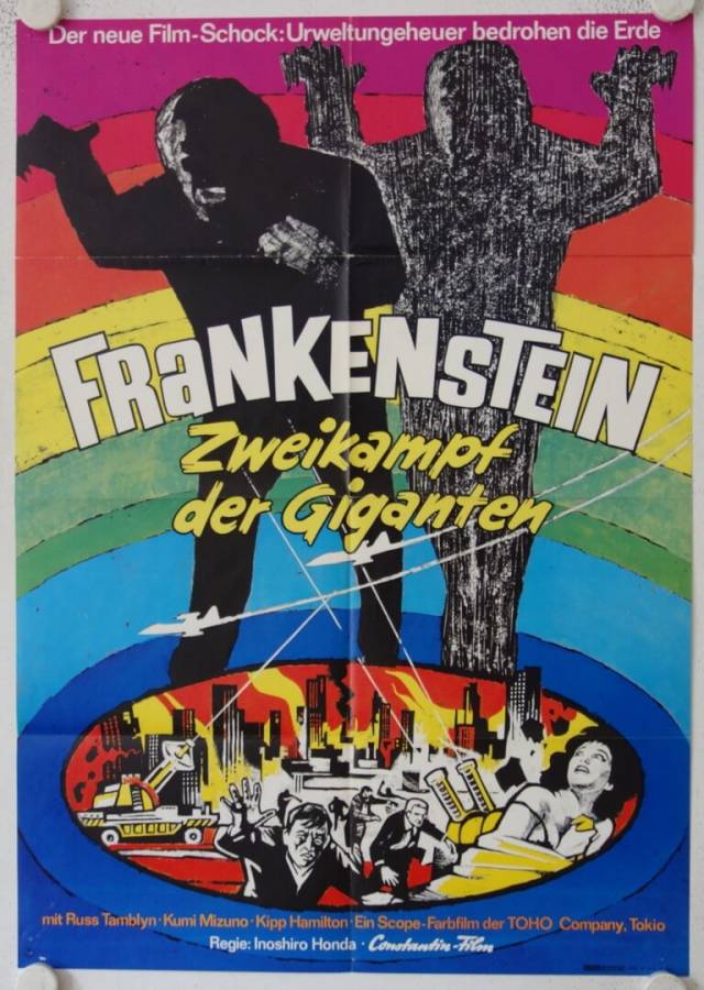 Frankenstein Zweikampf der Giganten originales deutsches Filmplakat (R76)